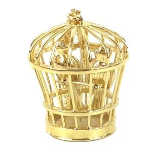 Kate spade golden Fitch birdcage necklace